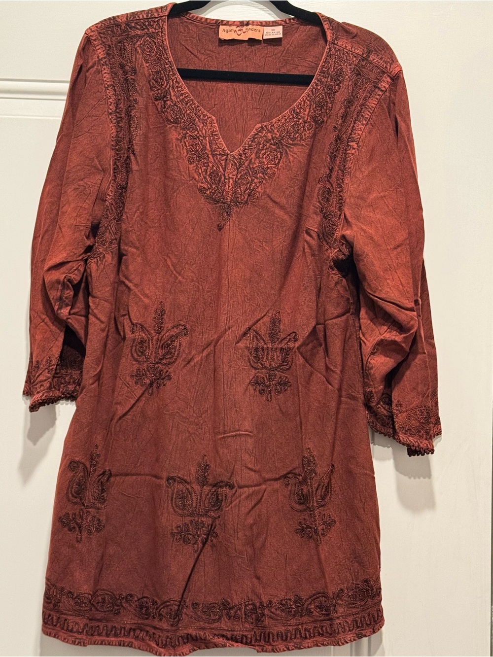 Agan Traders Beautifully Embroidered Boho Tunic